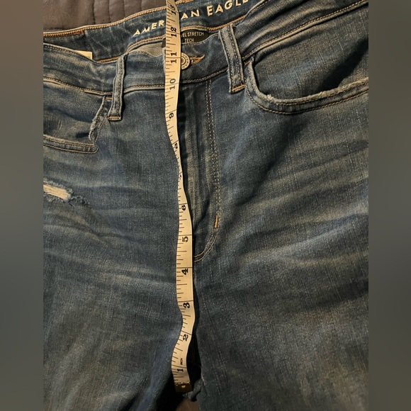 AmericanEagle 6X-Short Super Hi Rise Jeggings Ripped Ankle Length Stretch Jeans - Picture 12 of 13